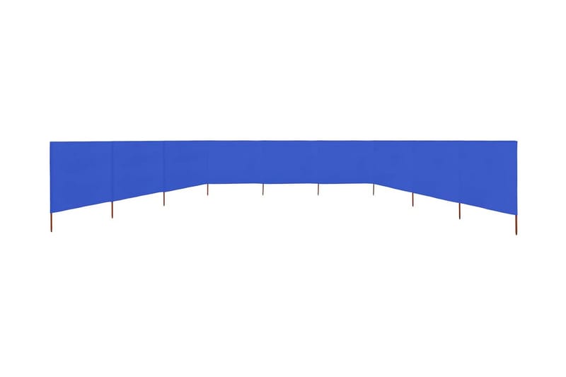 Vindskydd 9 paneler tyg 1200x80 cm azurblå - Blå - Utemöbler & utemiljö - Solskydd - Insynsskydd & vindskydd