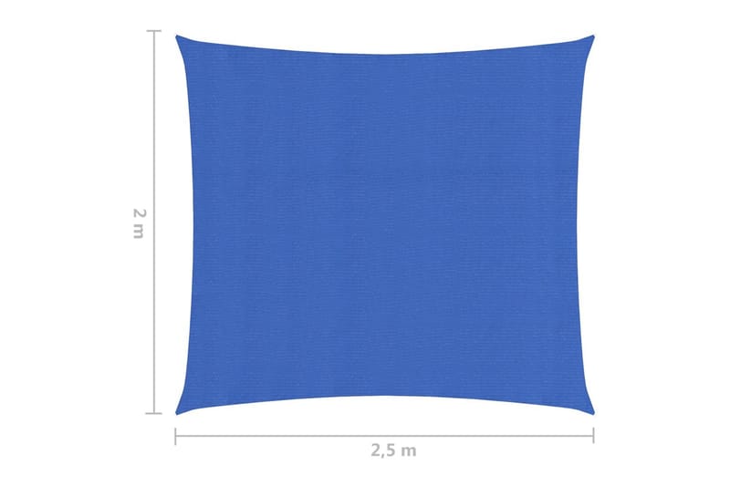 Solsegel 160 g/m² blå 2x2,5 m HDPE - Blå - Utemöbler & utemiljö - Solskydd - Solsegel