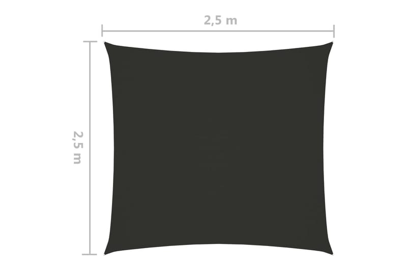 Solsegel oxfordtyg fyrkantigt 2,5x2,5 m antracit - Antracit - Utemöbler & utemiljö - Solskydd - Solsegel