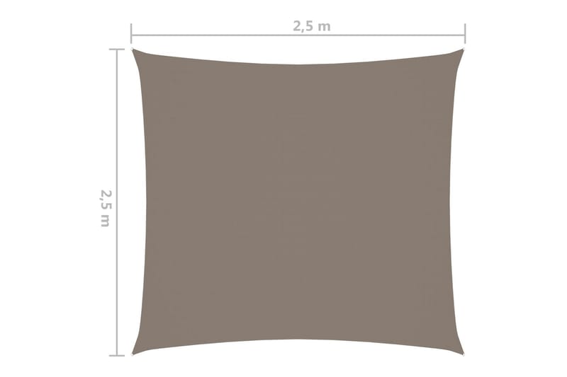 Solsegel oxfordtyg fyrkantigt 2,5x2,5 m taupe - Taupe - Utemöbler & utemiljö - Solskydd - Solsegel