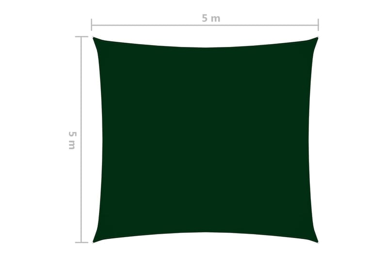 Solsegel oxfordtyg fyrkantigt 5x5 m mörkgrön - Grön - Utemöbler & utemiljö - Solskydd - Solsegel