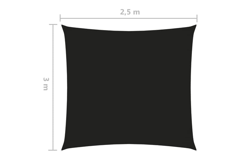 Solsegel oxfordtyg rektangulärt 2,5x3 m svart - Svart - Utemöbler & utemiljö - Solskydd - Solsegel