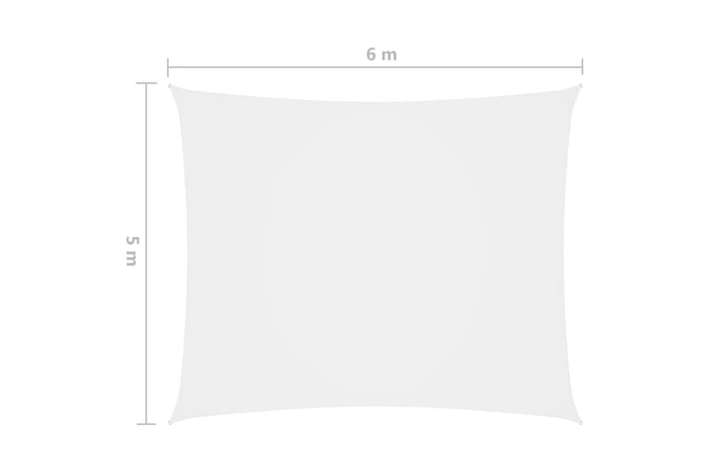 Solsegel oxfordtyg rektangulärt 5x6 m vit - Vit - Utemöbler & utemiljö - Solskydd - Solsegel