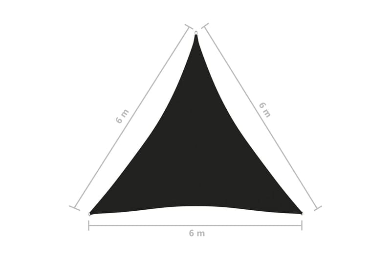 Solsegel oxfordtyg trekantigt 6x6x6 m svart - Svart - Utemöbler & utemiljö - Solskydd - Solsegel