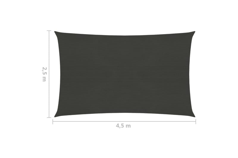 Solsegel 160 g/m² antracit 2,5x4,5 m HDPE - Grå - Utemöbler & utemiljö - Solskydd - Solsegel