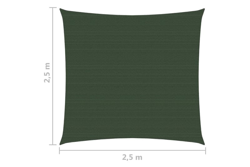 Solsegel 160 g/m² mörkgrön 2,5x2,5 m HDPE - Grön - Utemöbler & utemiljö - Solskydd - Solsegel