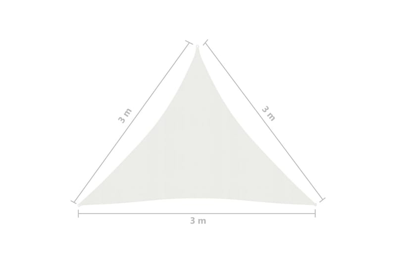 Solsegel 160 g/m² vit 3x3x3 m HDPE - Vit - Utemöbler & utemiljö - Solskydd - Solsegel