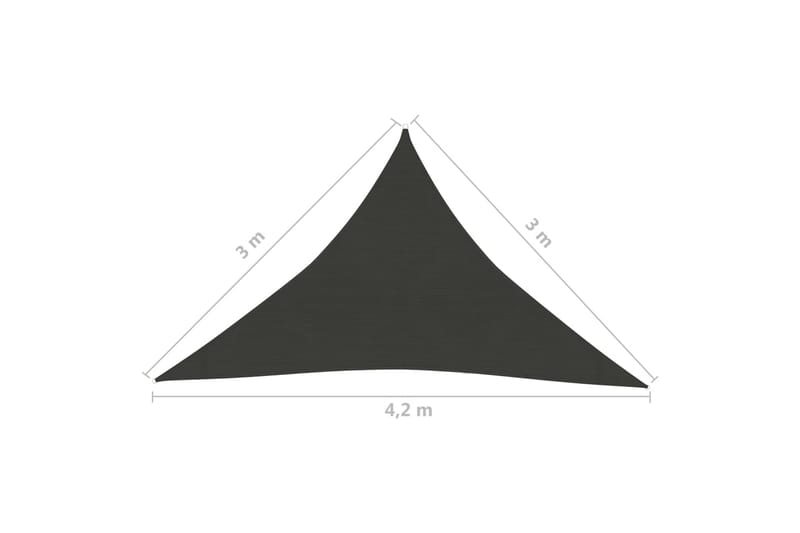 Solsegel 160 g/m² vit 3x3x4,2 m HDPE - Antracit - Utemöbler & utemiljö - Solskydd - Solsegel