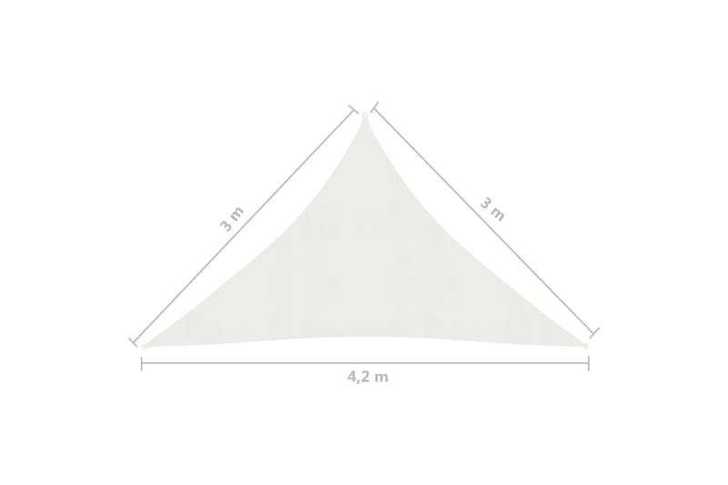 Solsegel 160 g/m² vit 3x3x4,2 m HDPE - Vit - Utemöbler & utemiljö - Solskydd - Solsegel