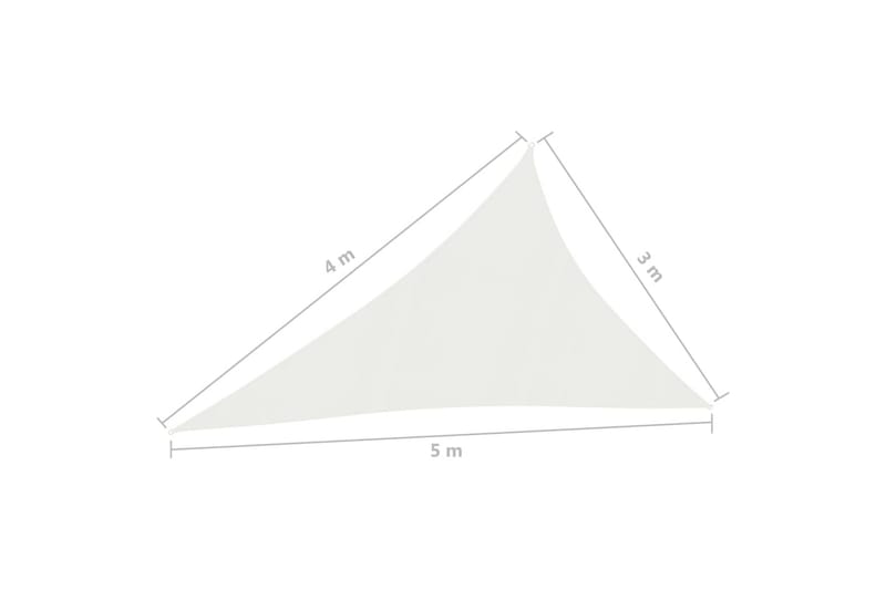 Solsegel 160 g/m² vit 3x4x5 m HDPE - Vit - Utemöbler & utemiljö - Solskydd - Solsegel