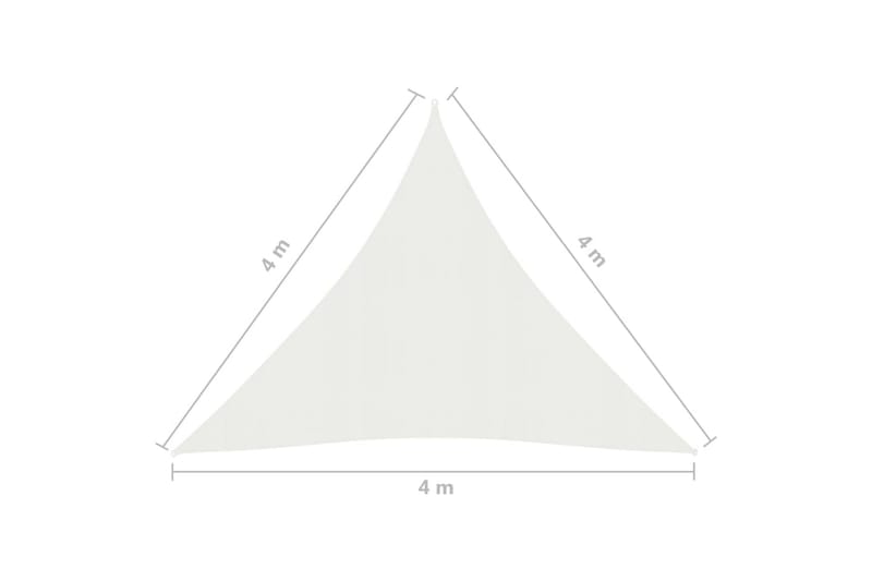 Solsegel 160 g/m² vit 4x4x4 m HDPE - Vit - Utemöbler & utemiljö - Solskydd - Solsegel