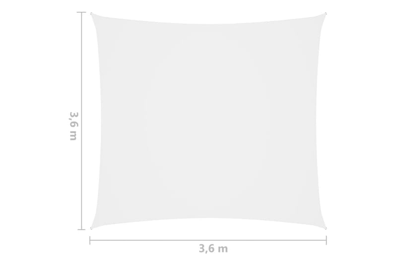 Solsegel Oxfordtyg kvadratiskt 3,6x3,6 m vit - Vit - Utemöbler & utemiljö - Solskydd - Solsegel