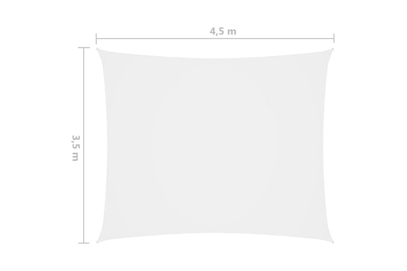 Solsegel oxfordtyg rektangulärt 3,5x4,5 m vit - Vit - Utemöbler & utemiljö - Solskydd - Solsegel