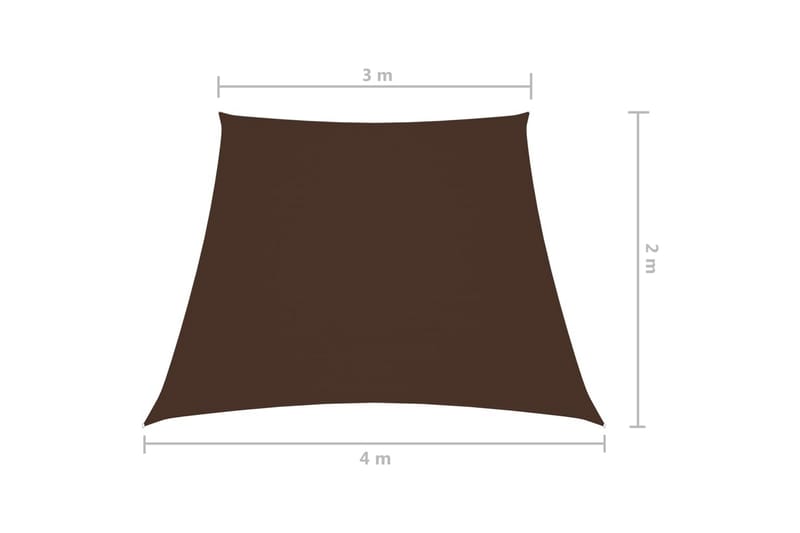 Solsegel oxfordtyg trapets 3/4x2 m brun - Brun - Utemöbler & utemiljö - Solskydd - Solsegel