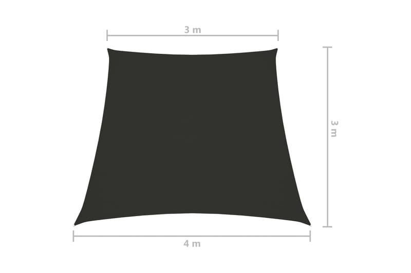 Solsegel oxfordtyg trapets 3/4x3 m antracit - Grå - Utemöbler & utemiljö - Solskydd - Solsegel