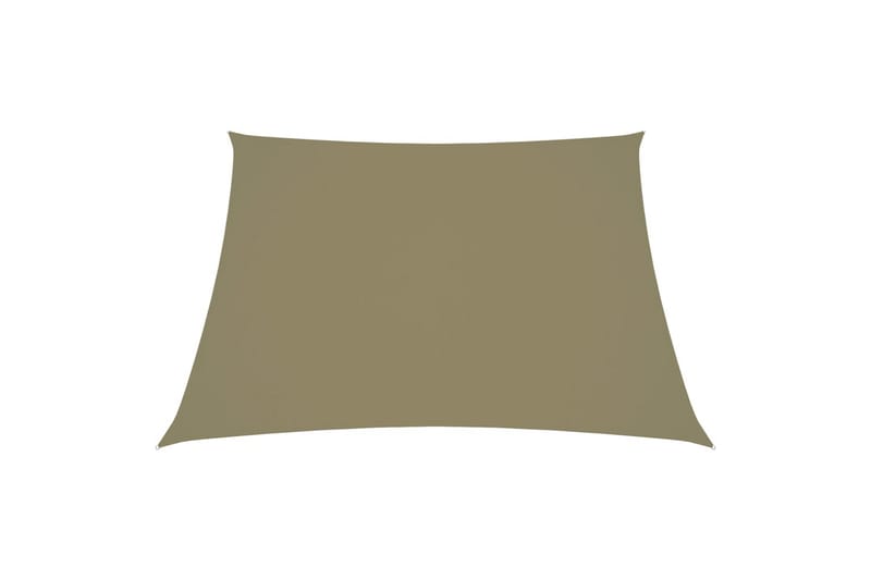 Solsegel oxfordtyg trapets 3/4x3 m beige - Beige - Utemöbler & utemiljö - Solskydd - Solsegel