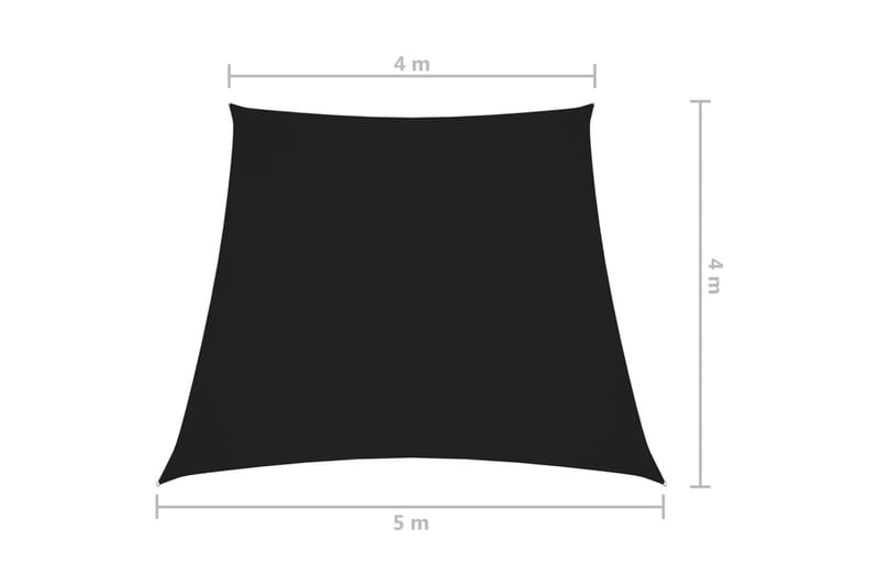 Solsegel oxfordtyg trapets 4/5x4 m svart - Svart - Utemöbler & utemiljö - Solskydd - Solsegel