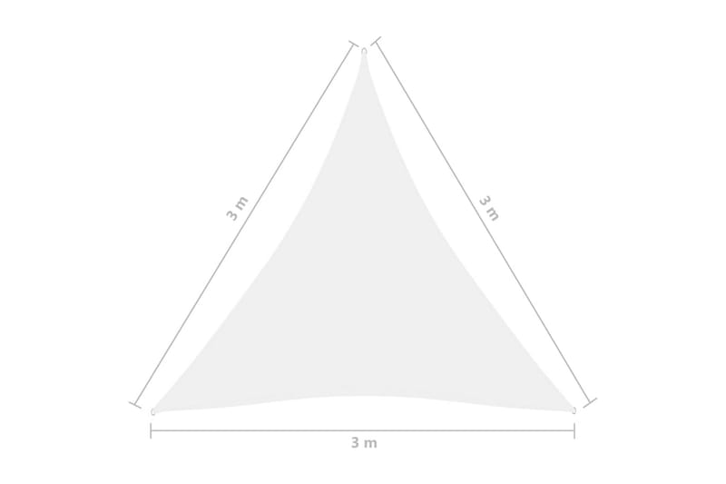 Solsegel oxfordtyg trekantigt 3x3x3 m vit - Vit - Utemöbler & utemiljö - Solskydd - Solsegel