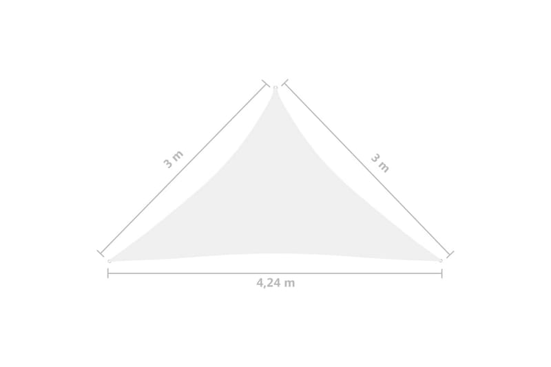 Solsegel oxfordtyg trekantigt 3x3x4,24 m vit - Vit - Utemöbler & utemiljö - Solskydd - Solsegel