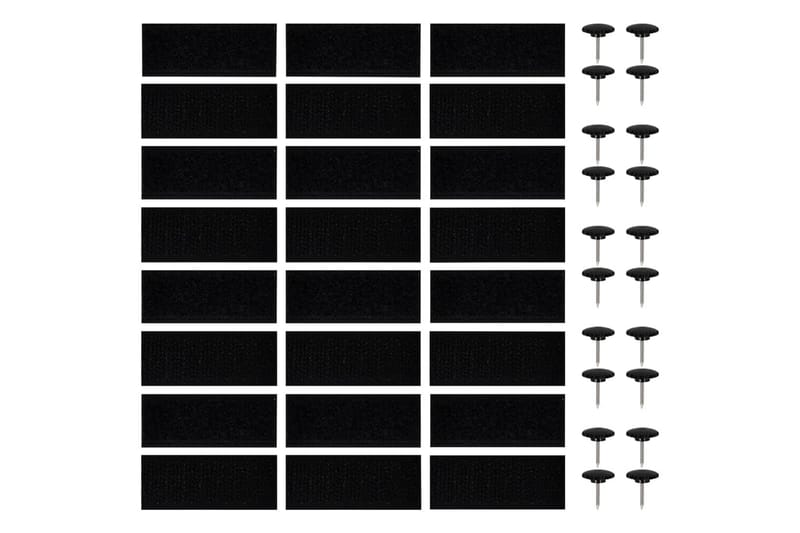 Insektsdraperier 2 st med magneter svart 220x100 cm - Svart - Utemöbler & utemiljö - Trädgårdsdekoration & utemiljö - Myggnät & insektsnät