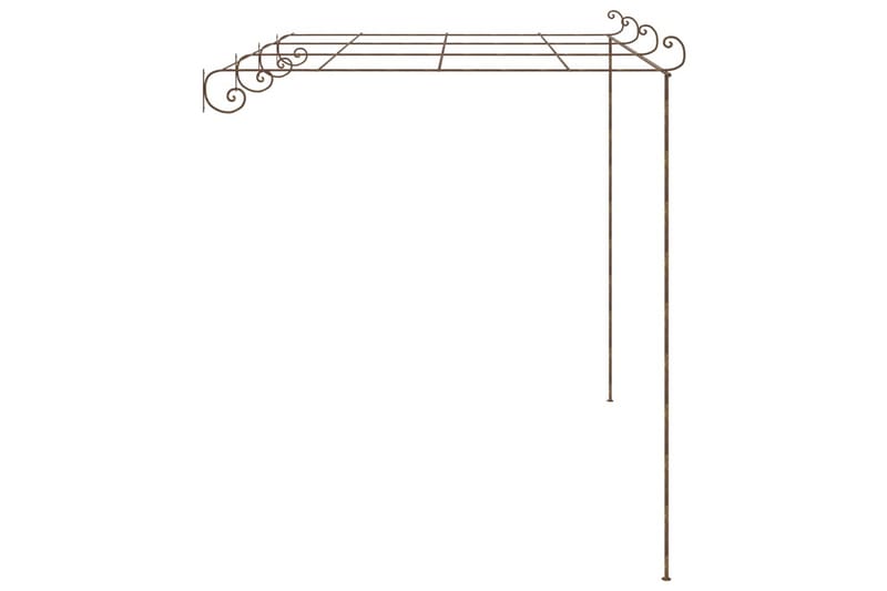 Pergola antikbrun 4x3x2,5 m järn - Brun - Utemöbler & utemiljö - Trädgårdsdekoration & utemiljö - Rosenbåge