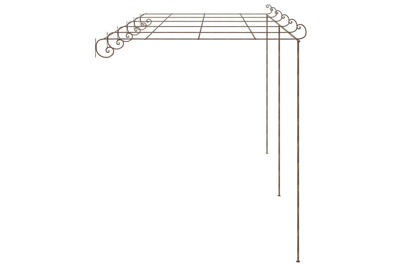 Pergola antikbrun 6x3x2,5 m järn - Brun - Utemöbler & utemiljö - Trädgårdsdekoration & utemiljö - Rosenbåge