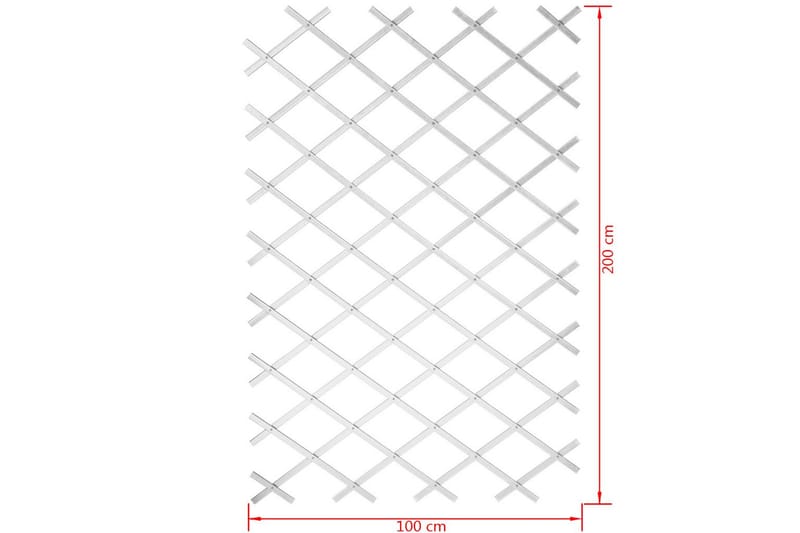 Nature Trädgårdsspaljé 100x200 cm PVC vit 6040703 - Vit - Utemöbler & utemiljö - Trädgårdsdekoration & utemiljö - Spalje