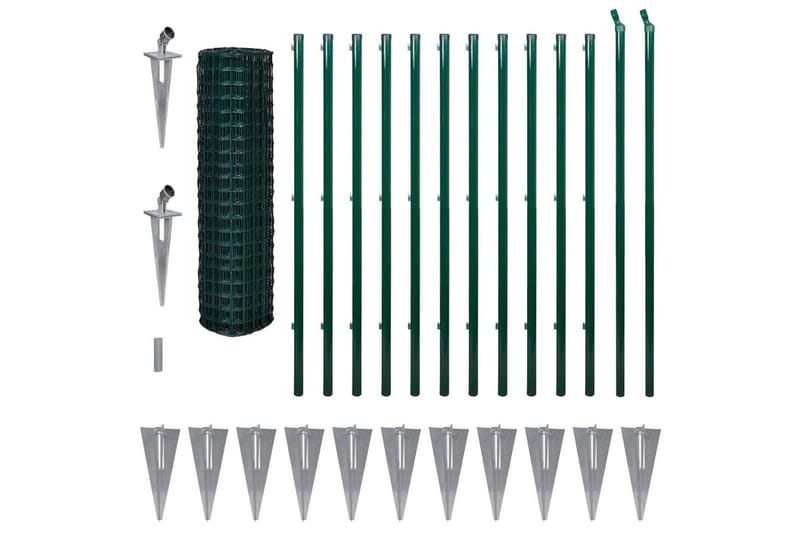 Eurofence stål 25x1,5 m grön - Grön - Utemöbler & utemiljö - Trädgårdsdekoration & utemiljö - Staket & grind