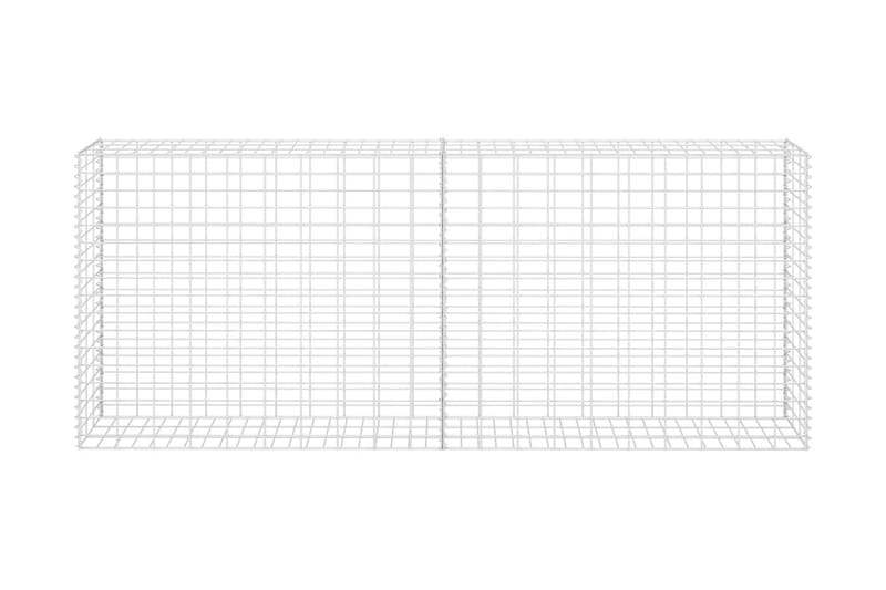 Gabion galvaniserat stål 85x30x200 cm - Silver - Utemöbler & utemiljö - Trädgårdsdekoration & utemiljö - Staket & grind