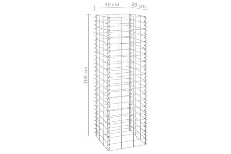 Gabioner 16 st 30x30x50/100/150/200 cm järn - Silver - Utemöbler & utemiljö - Trädgårdsdekoration & utemiljö - Staket & grind