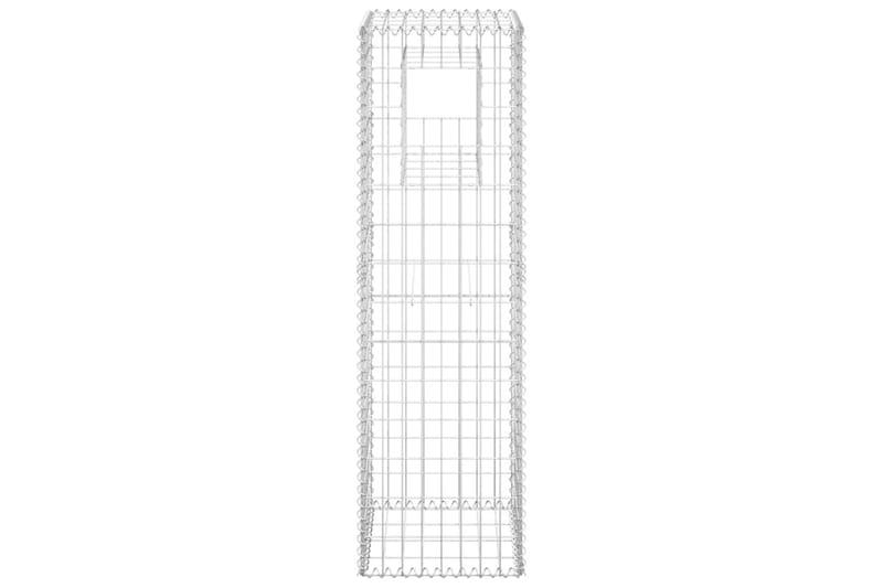 Gabionkorg stolpform 40x40x140 cm järn - Silver - Utemöbler & utemiljö - Trädgårdsdekoration & utemiljö - Staket & grind