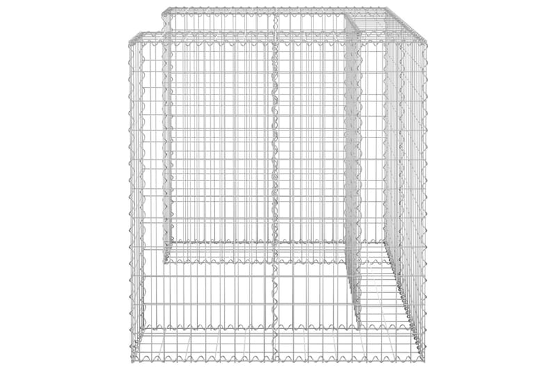 Gabionmur för soptunna galvaniserat stål 110x100x110 cm - Silver - Utemöbler & utemiljö - Trädgårdsdekoration & utemiljö - Staket & grind