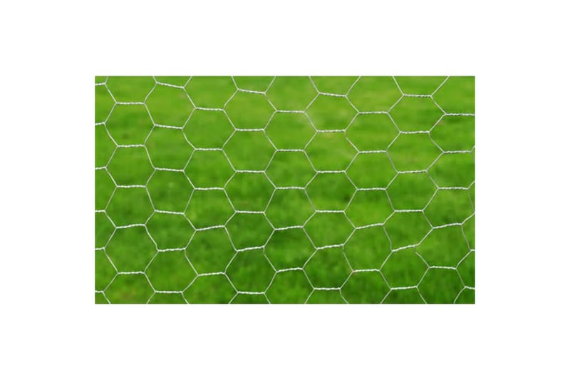 Nätstängsel galvaniserat stål hexagon 1x25 m silver - Silver - Möbler - Husdjursmöbler - Burar & transportburar