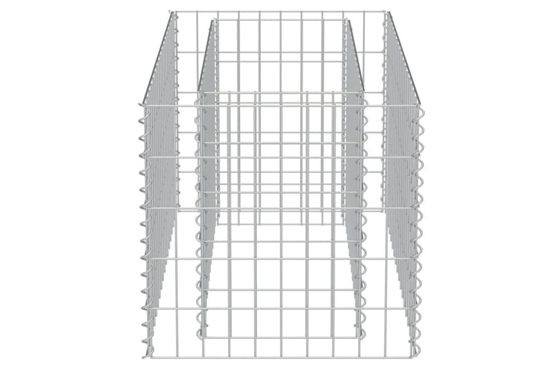 Planteringsgabion upphöjd galvaniserat stål 90x50x50 cm - Silver - Utemöbler & utemiljö - Trädgårdsdekoration & utemiljö - Staket & grind