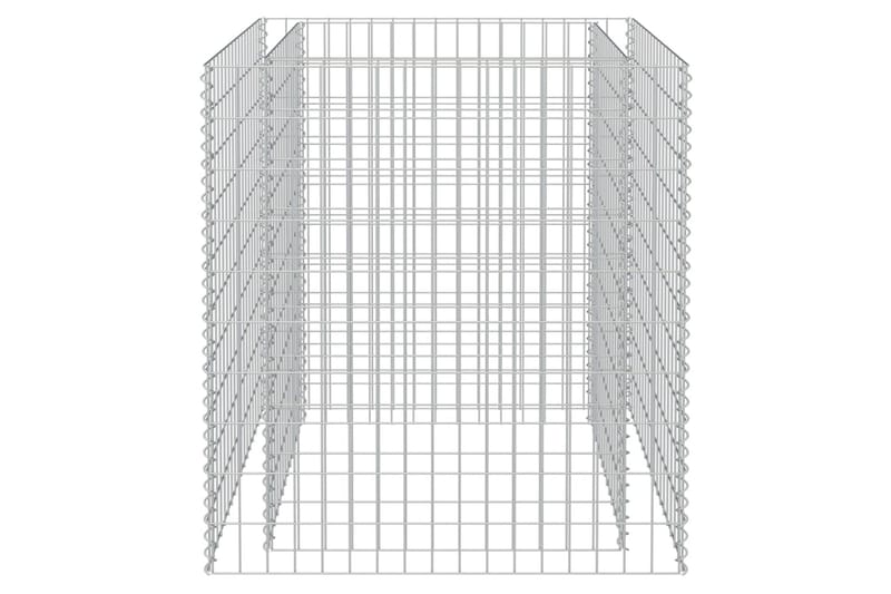 Planteringsgabion upphöjd galvaniserat stål 90x90x100 cm - Silver - Utemöbler & utemiljö - Trädgårdsdekoration & utemiljö - Staket & grind