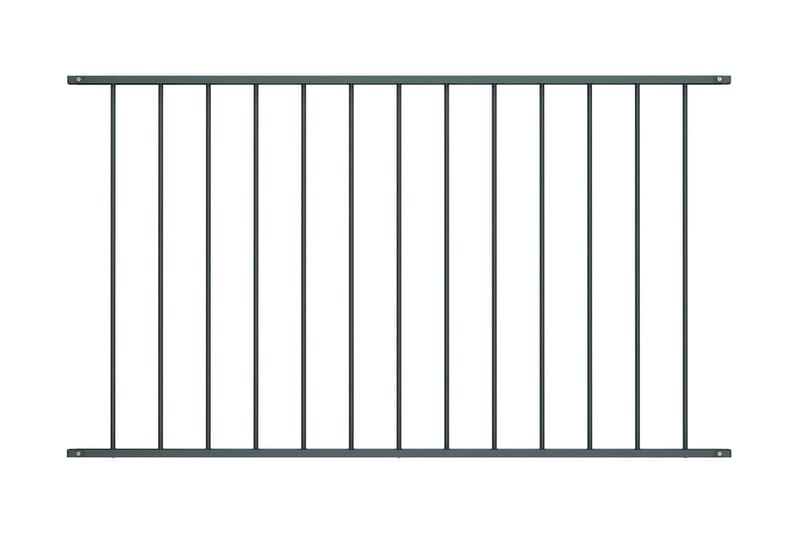 Staketpanel pulverlackerat stål 1,7x0,75 m antracit - Grå - Utemöbler & utemiljö - Trädgårdsdekoration & utemiljö - Staket & grind