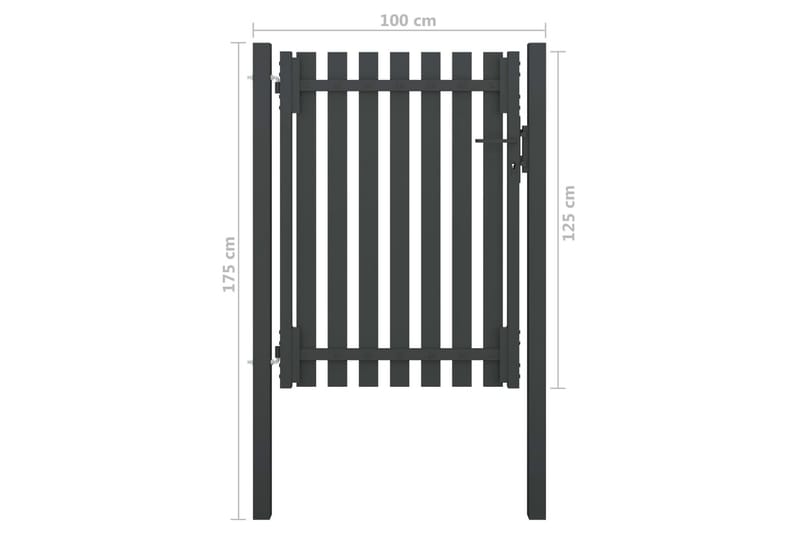 Trädgårdsgrind stål 1x1,75 m antracit - Antracit - Utemöbler & utemiljö - Trädgårdsdekoration & utemiljö - Staket & grind