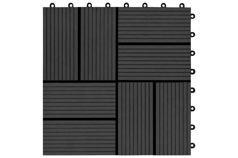 Trall 11 st WPC 30x30 cm 1 kvm svart - Svart - Utemöbler & utemiljö - Trädgårdsdekoration & utemiljö - Trall