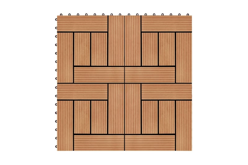 Trall 11 st WPC 30x30 cm 1 kvm teakfärg - Brun - Utemöbler & utemiljö - Trädgårdsdekoration & utemiljö - Trall