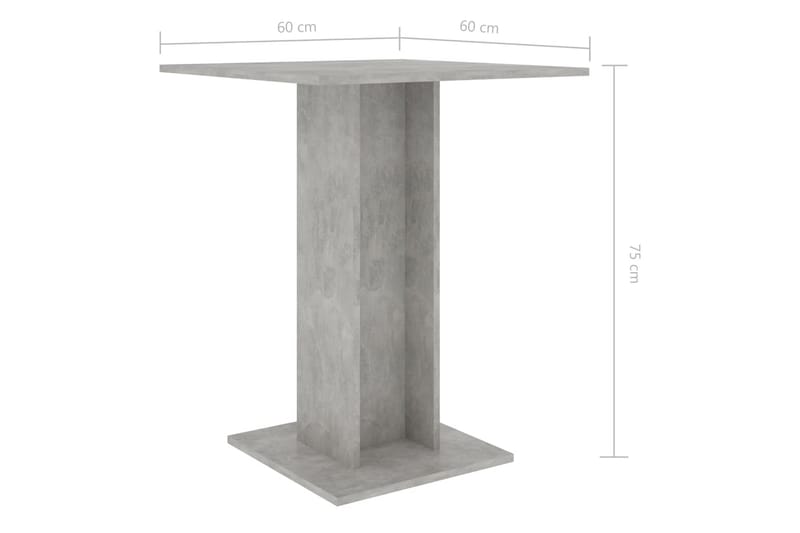 Bistrobord betonggrå 60x60x75 cm spånskiva - Grå - Utemöbler & utemiljö - Utebord & trädgårdsbord - Cafébord