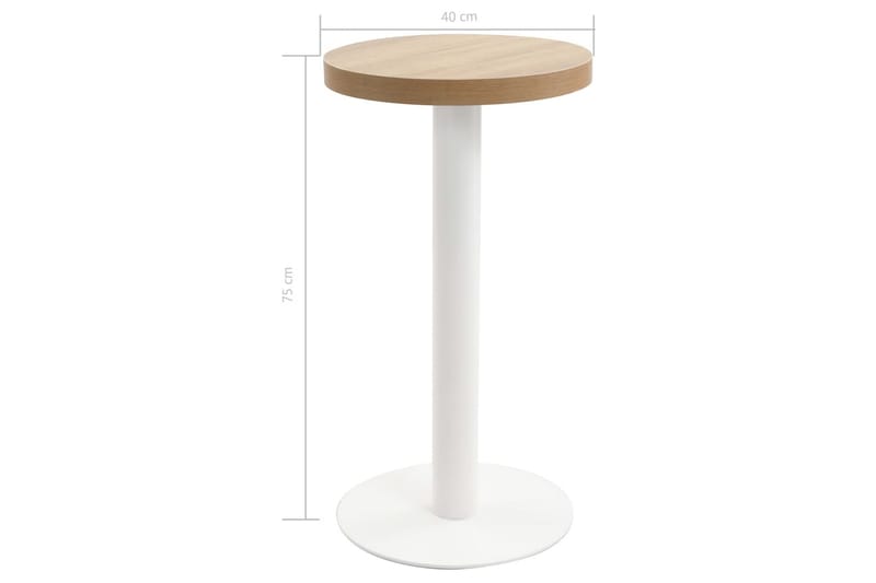 Bistrobord ljusbrun 40 cm MDF - Brun - Utemöbler & utemiljö - Utebord & trädgårdsbord - Cafébord