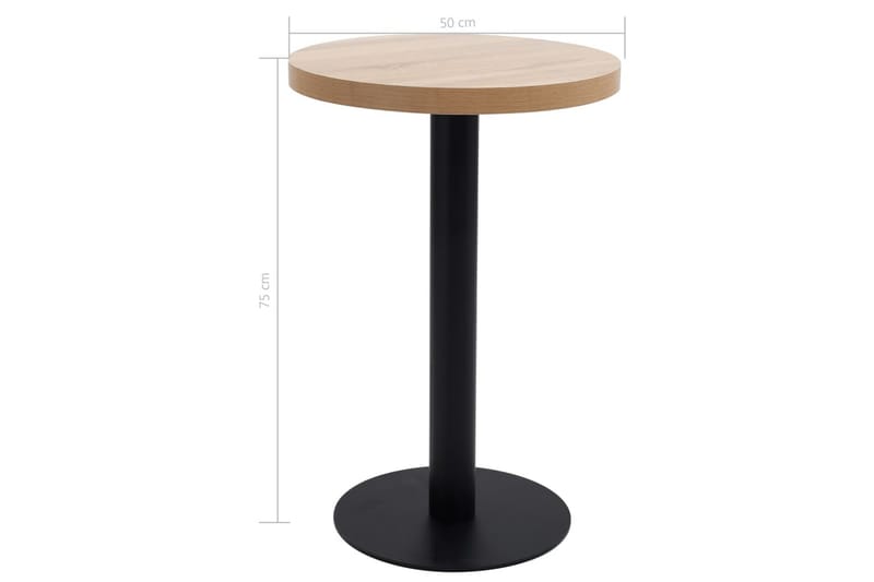 Bistrobord ljusbrun 50 cm MDF - Brun - Utemöbler & utemiljö - Utebord & trädgårdsbord - Cafébord