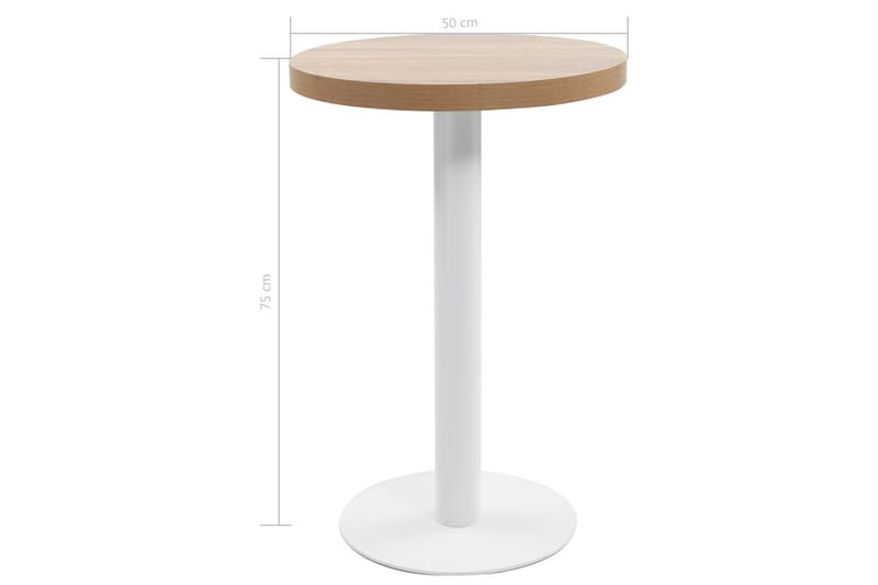 Bistrobord ljusbrun 50 cm MDF - Brun - Utemöbler & utemiljö - Utebord & trädgårdsbord - Cafébord