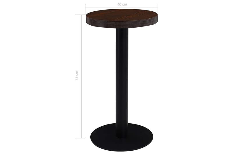 Bistrobord mörkbrun 40 cm MDF - Brun - Utemöbler & utemiljö - Utebord & trädgårdsbord - Cafébord