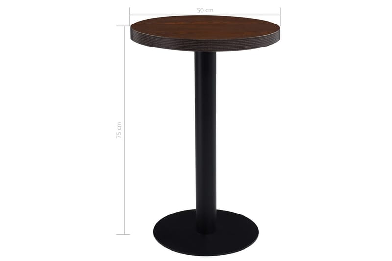 Bistrobord mörkbrun 50 cm MDF - Brun - Utemöbler & utemiljö - Utebord & trädgårdsbord - Cafébord