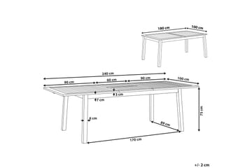 Matbord Utomhus Kettelle 100x180 cm - Mörkbrun - Utemöbler & utemiljö - Utebord & trädgårdsbord - Matbord utomhus