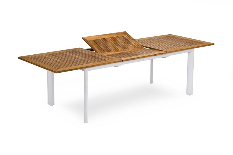 Matbord Utomhus Nydala Förlängningsbart 200-280x96 cm Teak/Vit - Hillerstorp - Utemöbler & utemiljö - Utebord & trädgårdsbord - Matbord utomhus