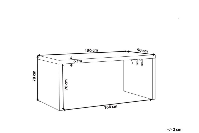 Trädgårdsbord 180 x 90 cm grå U-formad TARANTO - Grå - Utemöbler & utemiljö - Utebord & trädgårdsbord - Matbord utomhus