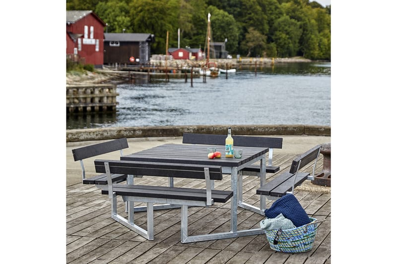 PLUS Twist Bord/Bänkset med 4 Ryggstöd 227 cm - Utemöbler & utemiljö - Utebord & trädgårdsbord - Picknickbord