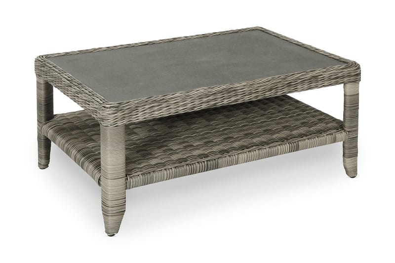 Loungebord Dallas 128x75 cm Brun - Grå|Beige - Loungebord & soffbord utomhus